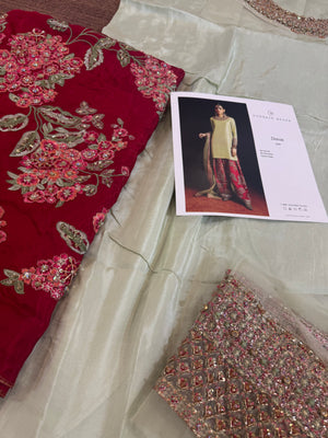 Hussain rehar pista and red wedding edition brand