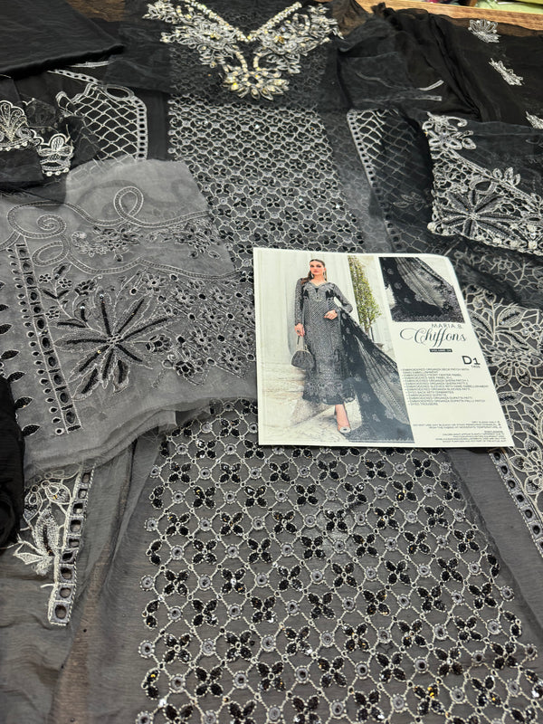 Maria b black & grey chiffon collection