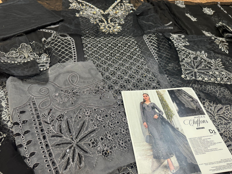 Maria b black & grey chiffon collection