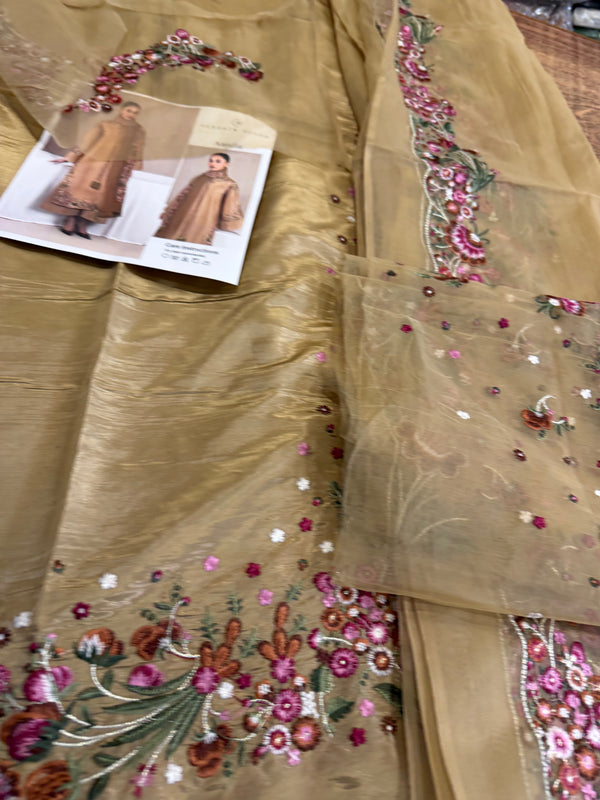Hussain Rehar chiffon wedding edition skin color