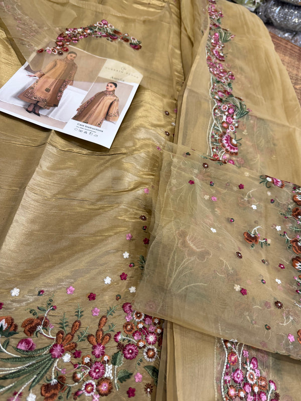 Hussain Rehar chiffon wedding edition skin color