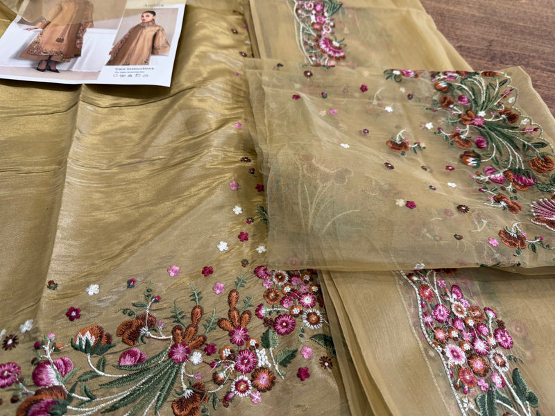 Hussain Rehar chiffon wedding edition skin color