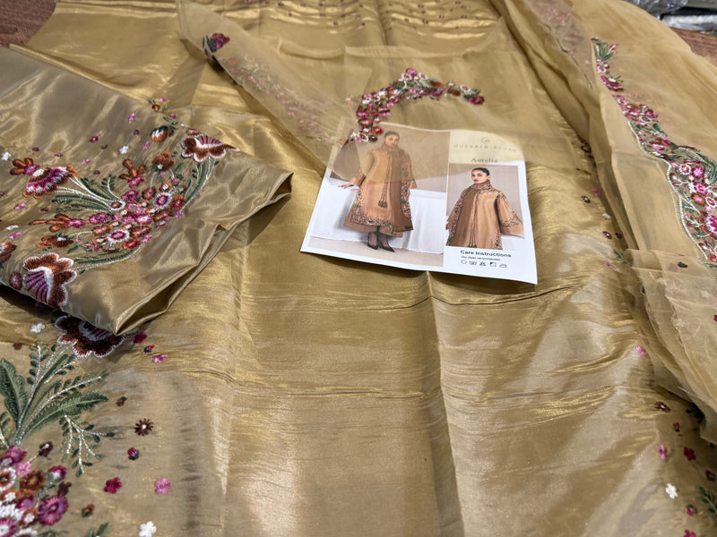 Hussain Rehar chiffon wedding edition skin color