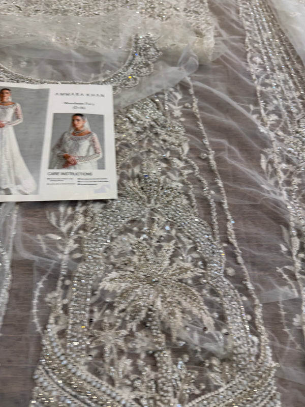 Ammara Khan white chiffon wedding edition