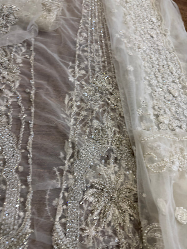 Ammara Khan white chiffon wedding edition
