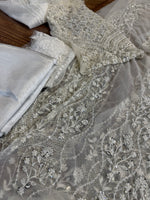 Ammara Khan white chiffon wedding edition