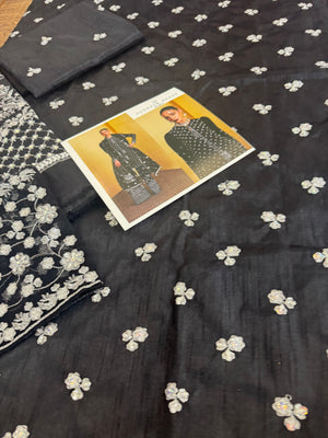 Husssain rehar black kaira wedding edition