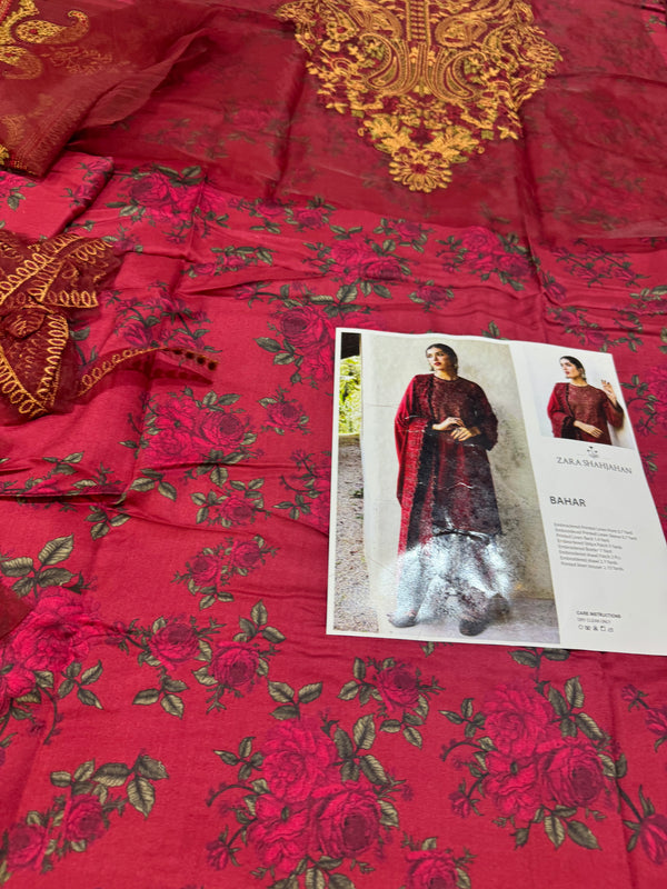 Zara Shahjahan red winter collection