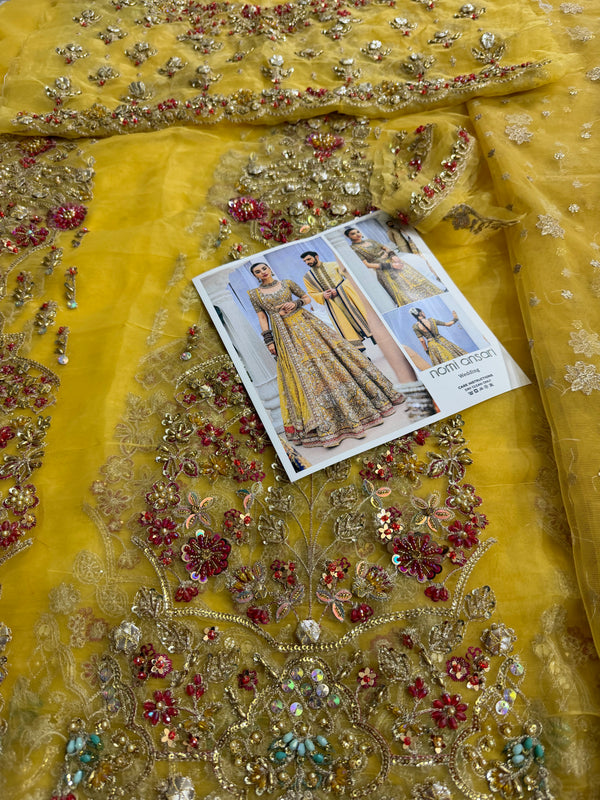 Nomi Ansari yellow multi wedding edition