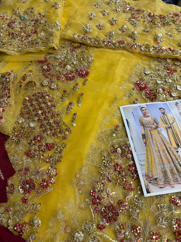 Nomi Ansari yellow multi wedding edition