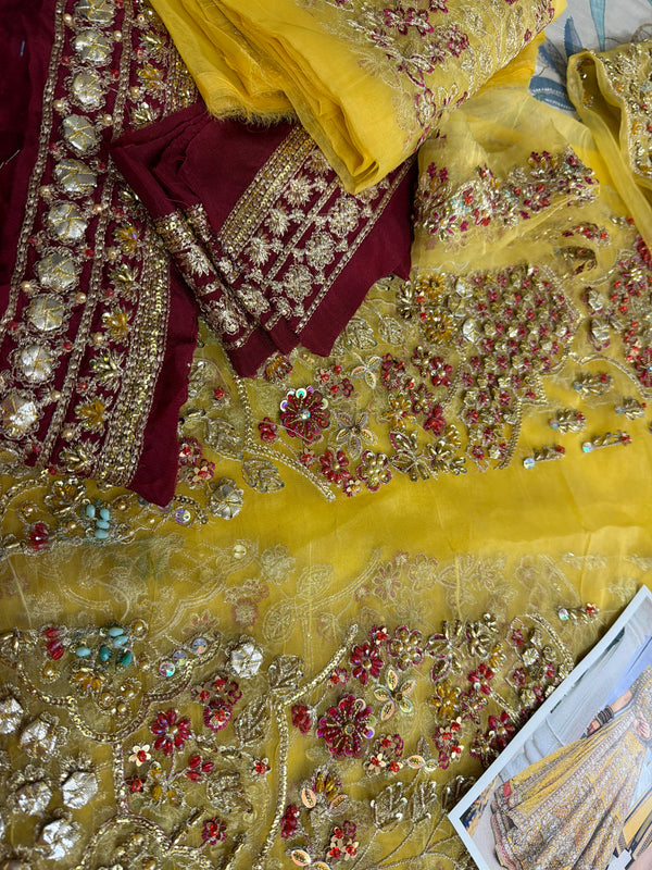 Nomi Ansari yellow multi wedding edition
