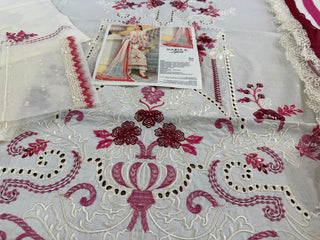 Maria b white pink lawn 2026