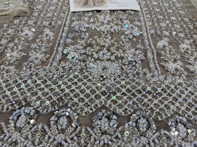 Faiza Saqlain ivory chiffon wedding edition
