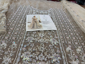 Faiza Saqlain ivory chiffon wedding edition