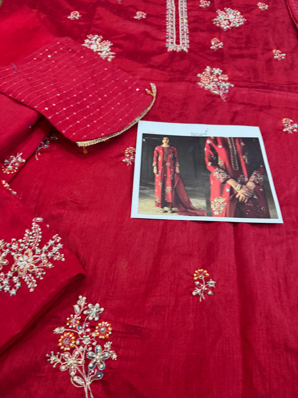 Sochaj reddish Meroon wedding edition