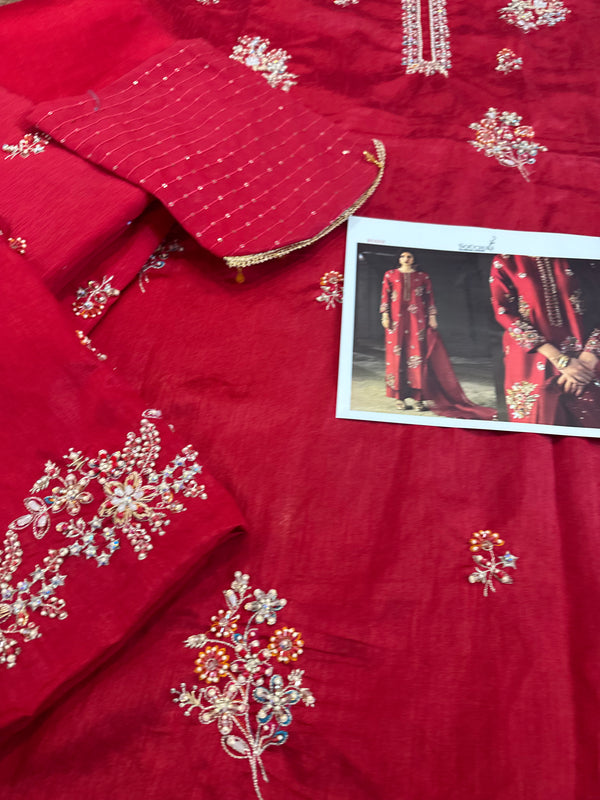 Sochaj reddish Meroon wedding edition