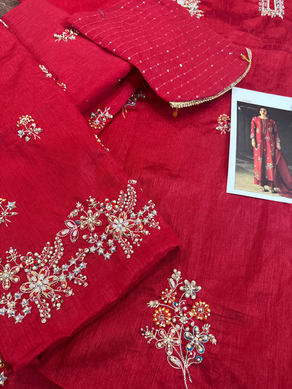Sochaj reddish Meroon wedding edition