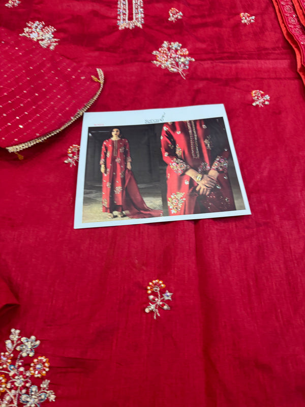 Sochaj reddish Meroon wedding edition