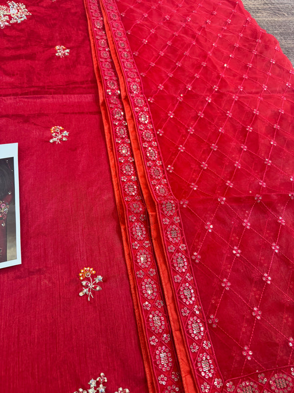 Sochaj reddish Meroon wedding edition