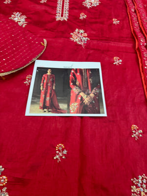 Sochaj reddish Meroon wedding edition
