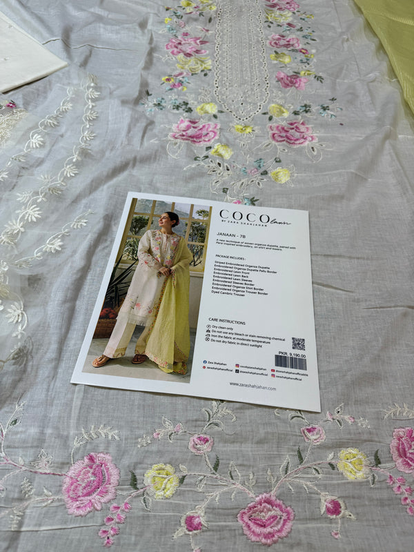 Coco by Zara Shahjahan white lawn