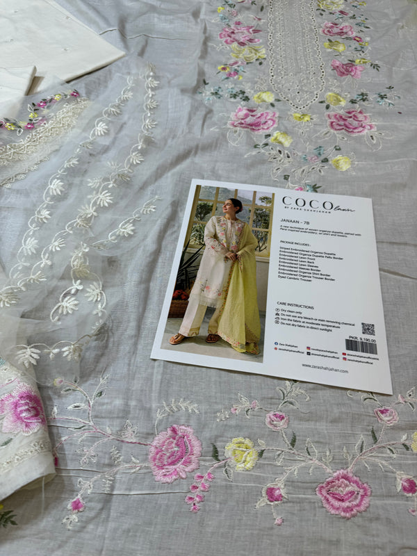 Coco by Zara Shahjahan white lawn