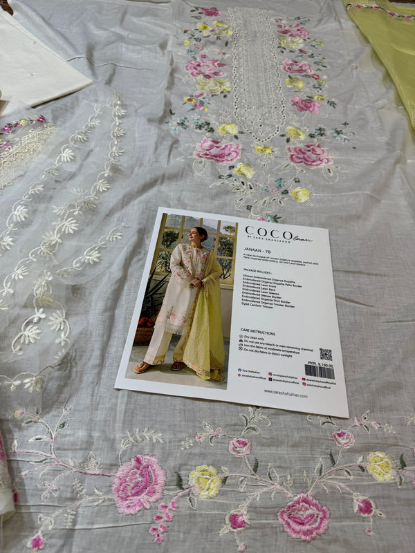 Coco by Zara Shahjahan white lawn