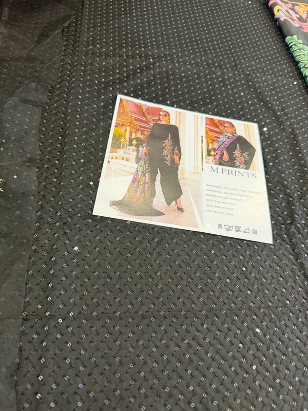 Maria B black multi winter collection