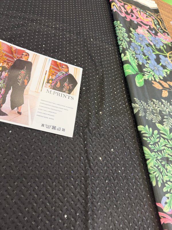 Maria B black multi winter collection