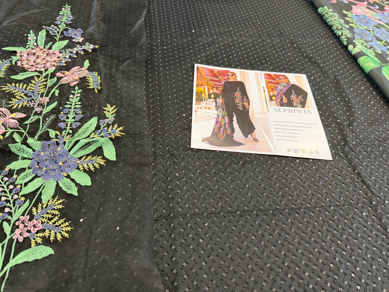 Maria B black multi winter collection