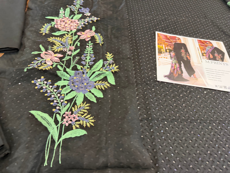 Maria B black multi winter collection