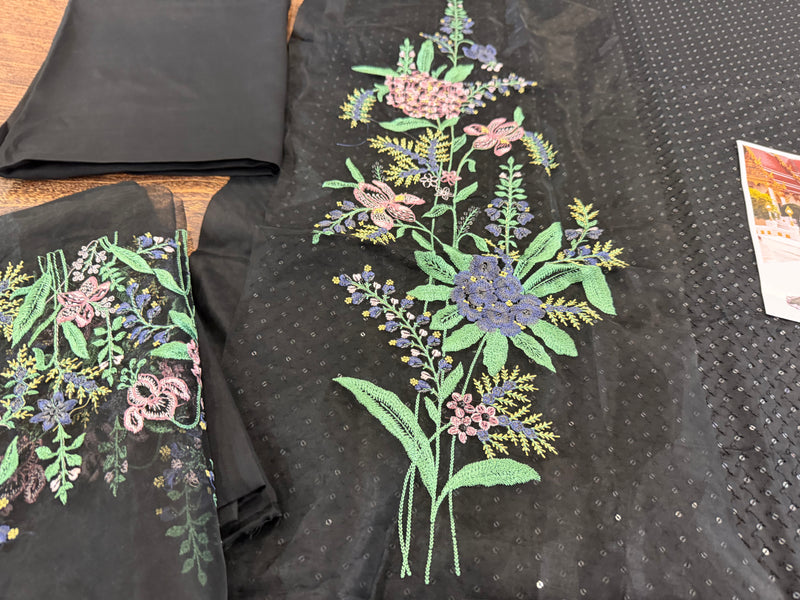 Maria B black multi winter collection