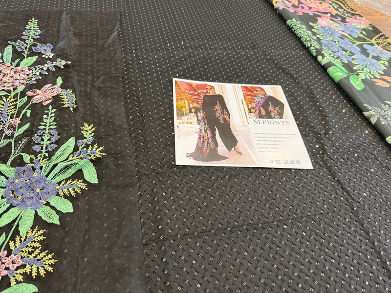 Maria B black multi winter collection