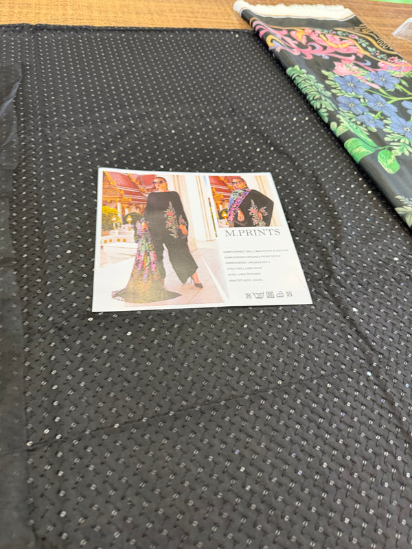 Maria B black multi winter collection