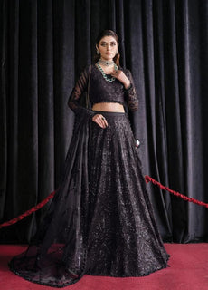 Afrozeh black maxy bridal collection