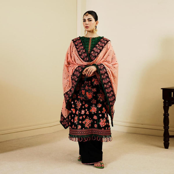 Hussain Rehar black pink eid collection