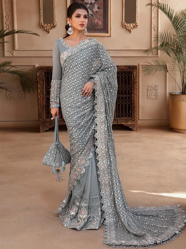 Maria B grey eid wedding collection