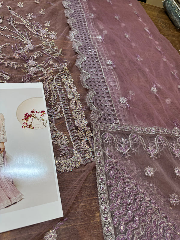 Madiha Awais lilac pink wedding collection