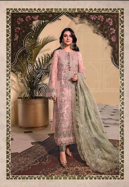 Maria B pink and pista wedding collection