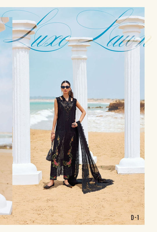 Maria b black premium lawn 2025