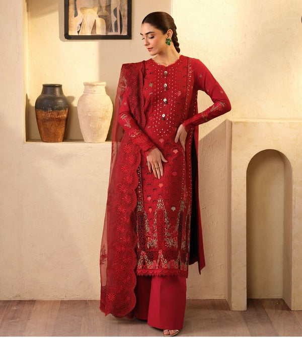 Mariam Hussain red lawn 2025