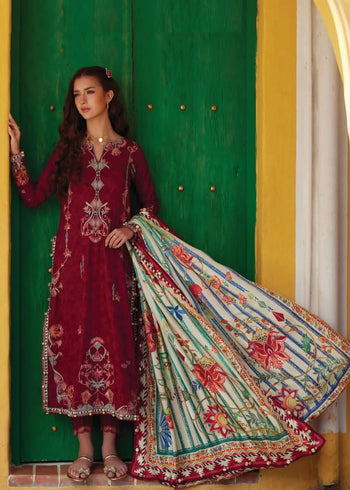Farah talib aziz red lawn 2026