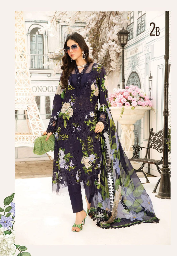 Maria b mprint blue green lawn 2025