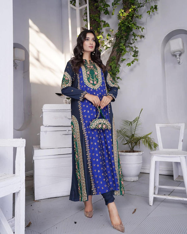 Maria Basit malik blue