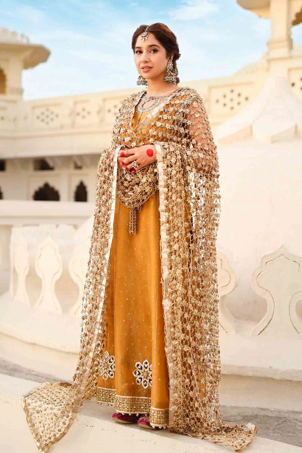 Maria b coture  golden dopata handmade bridal
