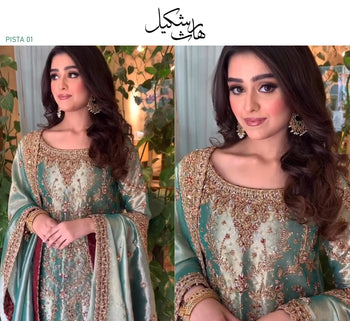 Haris Shakeel mint double shade wedding edition brand haris Shakeel