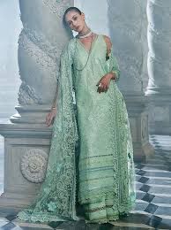 Sobia nazir mint green lawn 2026