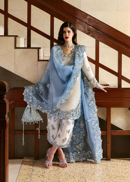 Hussain rehar white wedding edition