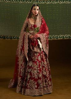 Hussain rehar red wedding edition