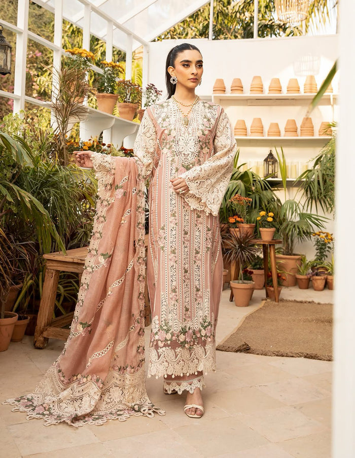 Elaf peach pink lawn 2025